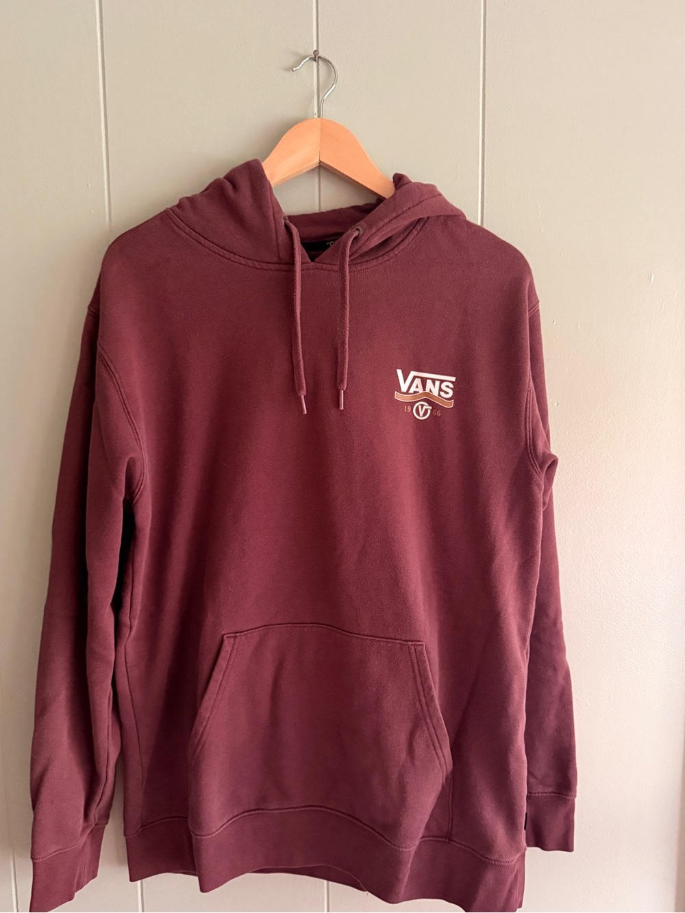 Vans Men's Burgundy Hooded Pullover Sweatshirt